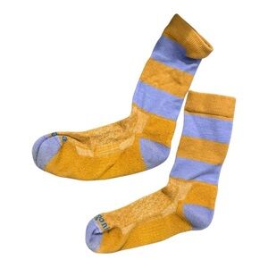 Patagonia Women’s Blue and Orange Casual Wool Socks with Reinforced Toe Medium